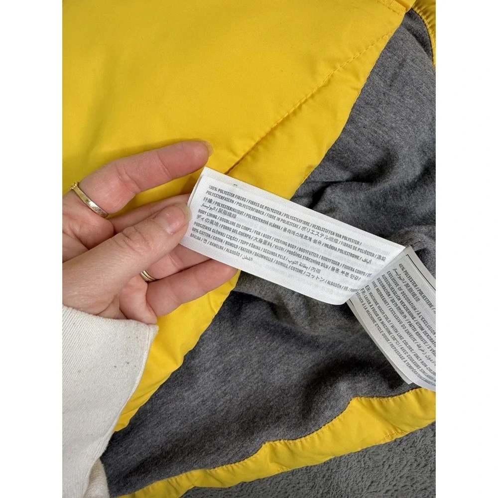 Abercrombie & Fitch Quilted Puffer Jacket Women's Size Medium Yellow - Picture 6 of 10